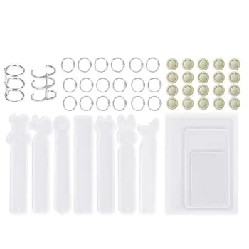 

55pcs Resin Casting Molds for Notebook Cover Silicone Resin Mold for Jewelry DIY