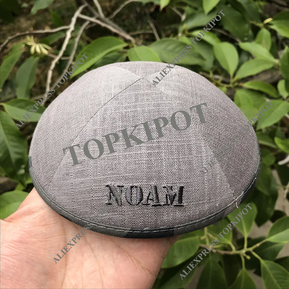Темно-серый льняной кипот, киппот, КИППА шапки, ярмункс, СИПА, еврейские шапки