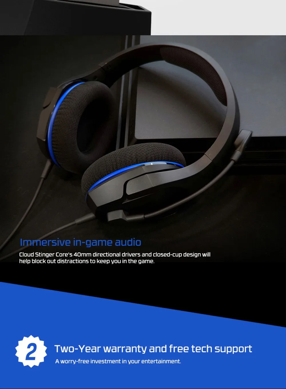 Последние KINGSTON HyperX Cloud Stinger повязка на голову Легкая удобная двойная звуковая игровая гарнитура Регулируемая громкость с микрофоном