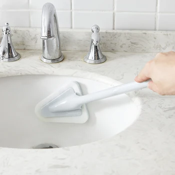 

Long Handle Multifunctional Triangular Sponge Brush 3Pcs Replacement Cloth Kitchen Bathroom Toilet Ceramic Tile Floor Clean