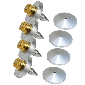 

Cone Speaker Accessories Amplifier Turntable Tube Pad HIFI Isolation Spikes Set Insert CD Player Base Stand Feet DVD Audio Brass