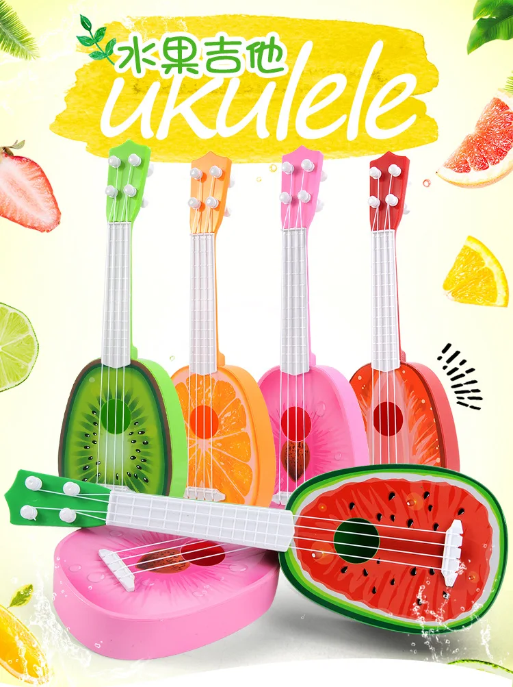 Kakuniao bi Fruit Guitar Ukulele CHILDREN'S Musical Instrument Can Play Fruit Ukulele Guitar