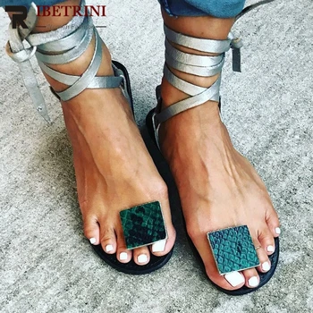 

RIBETRINI Retro Ins Women Shoes Women Flip Flop Leopard Ankle Strap Low Heel Sandals Casual Brand Beach Sandals