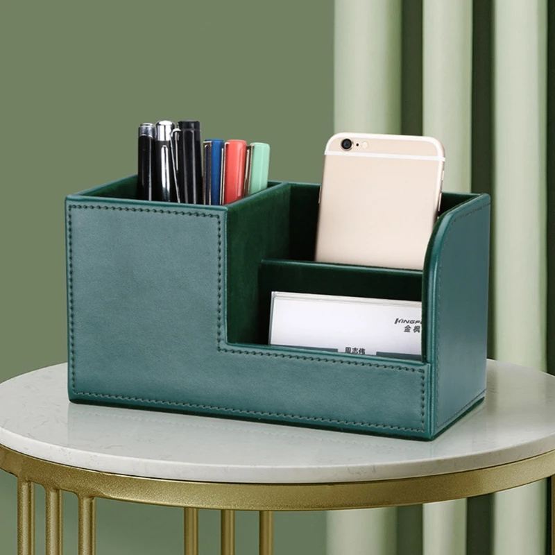 

Multi-function Desk Stationery Organizer Pen Pencil Holder Business Cards Stand