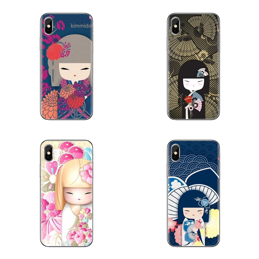 Kawaii японский Kokeshi кукла ТПУ прозрачные чехлы для Xiao mi 4 5 5s 6 A1 A2 5X6X8 9 Lite SE Pro Max Mix 2 3 2S |