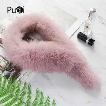 

Pudi women real fox fur winter warm scarf ring 2020 brand new genuine fox fur scarves rings SF846