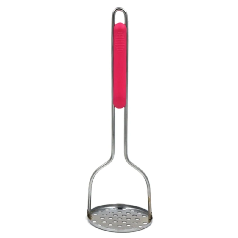 Stainless Steel Potato Masher With Fine Mesh Potato Masher Rust-Proof Non-Stick Large Press Plate - Цвет: B