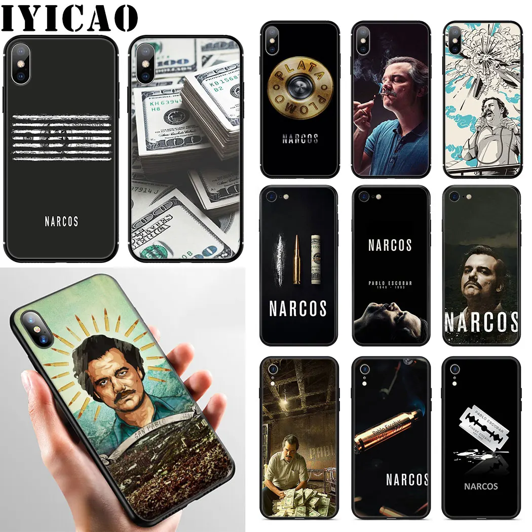 Мягкий чехол для телефона IYICAO Narcos tv Pablo escobar для iPhone XR X XS Max 6 6S 7 8 Plus 5 5S SE