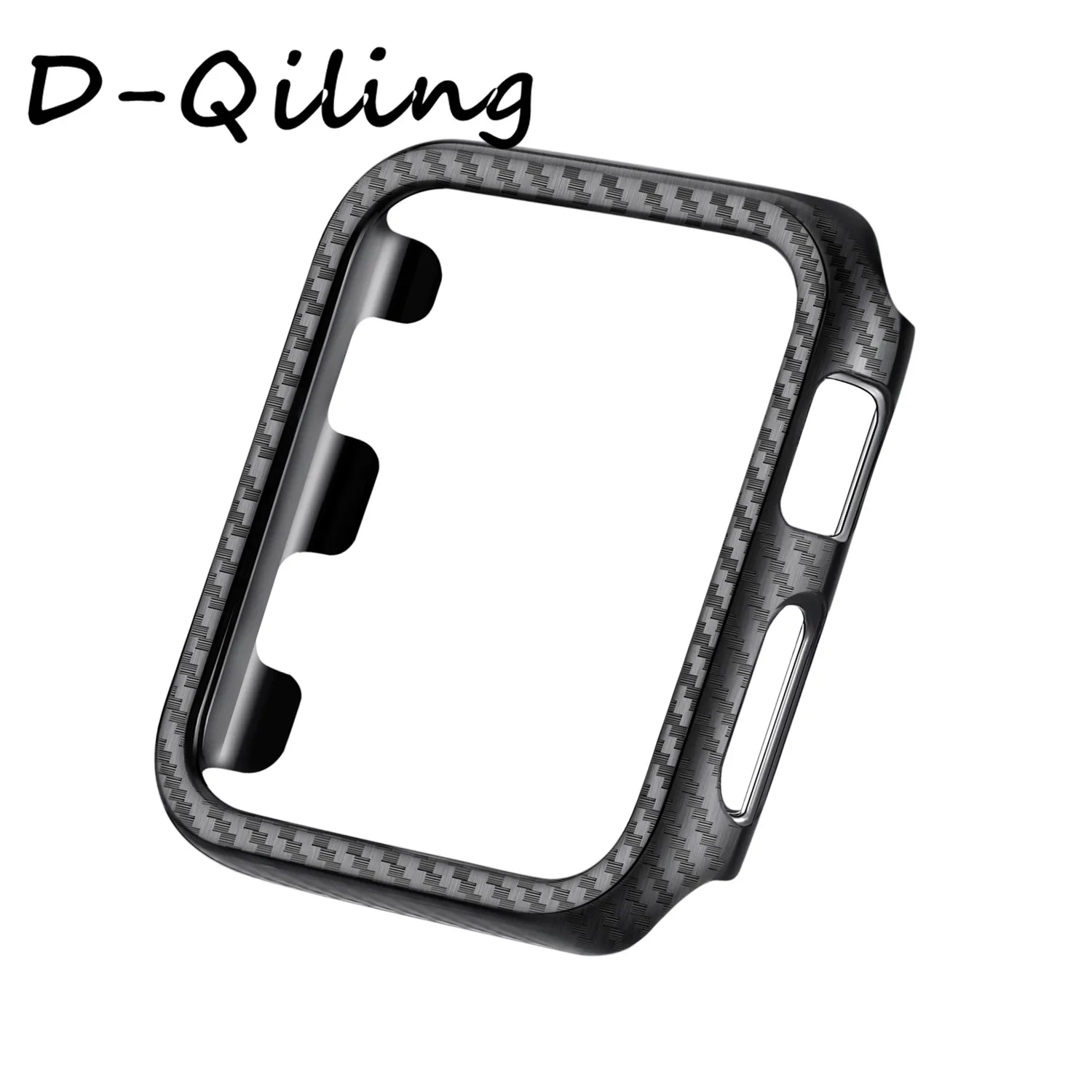D-Qiling Ультратонкий чехол из углеродного волокна для Apple Watch Series5 4 3 2 1 iWatch 38 42 мм 40 44 мм чехол для ремешка