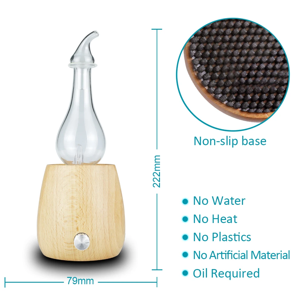 Round solid wood Waterless aromatherapy,no water scent machine,essential oil aroma diffuser aromatherapy home spa gift office
