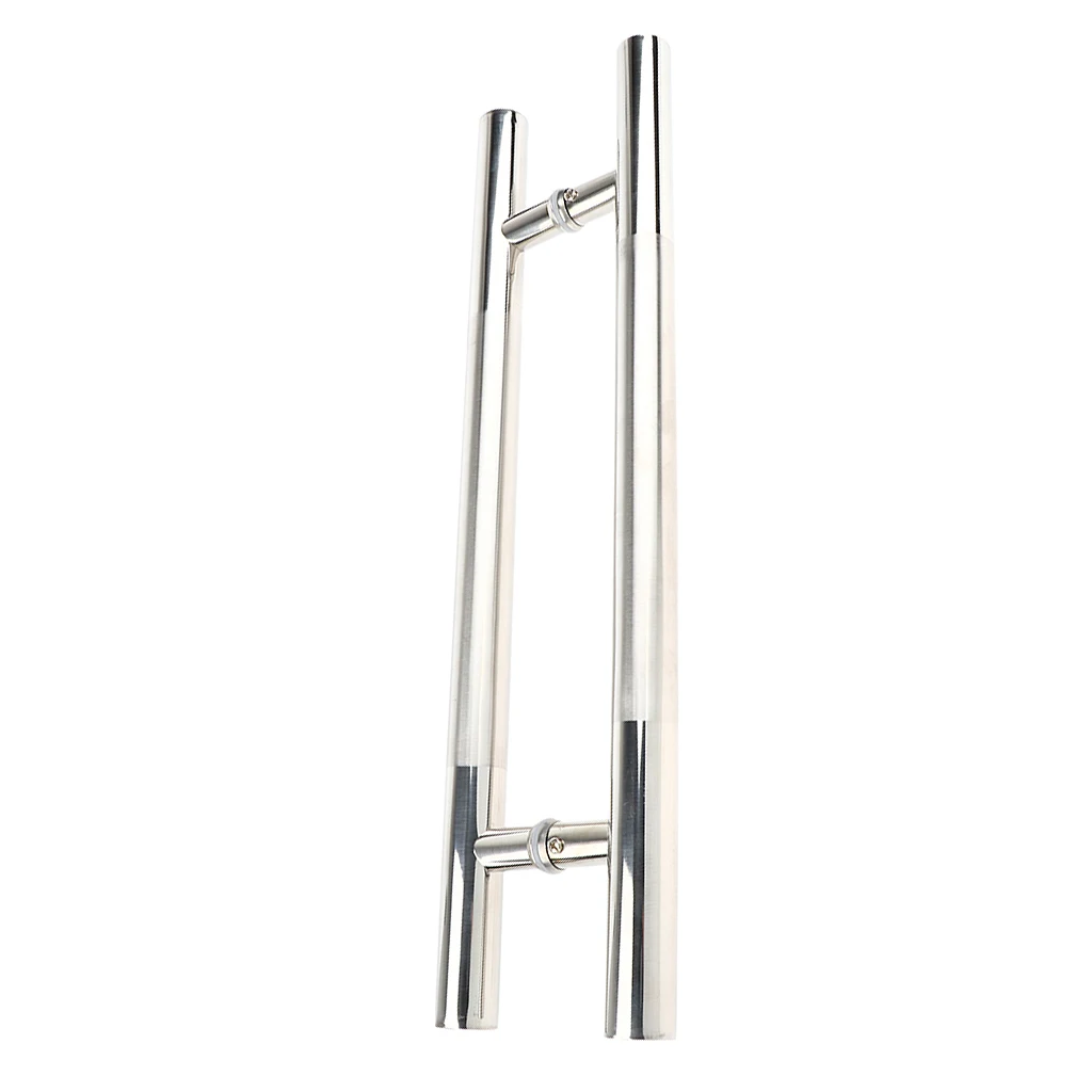 Entrance Glass Wood Gate Stainless Steel Back to Back Pull Push Door Handles H-Shape Door Handrails for Home, Shops