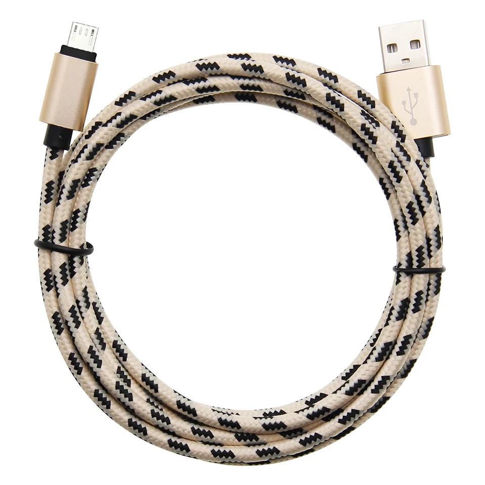 10 шт./лот, 10 футов, нейлоновый Micro USB кабель, 2А, быстрая зарядка, мобильный телефон, Android, кабель, USB зарядное устройство, дата, кабель синхронизации для samsung, htc