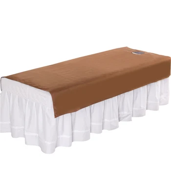 

With Face Hole Spa Mattress Waterproof Polyester Massage Bed Sheet Salon Table Cover Solid Stylish Hair Washing Reusable