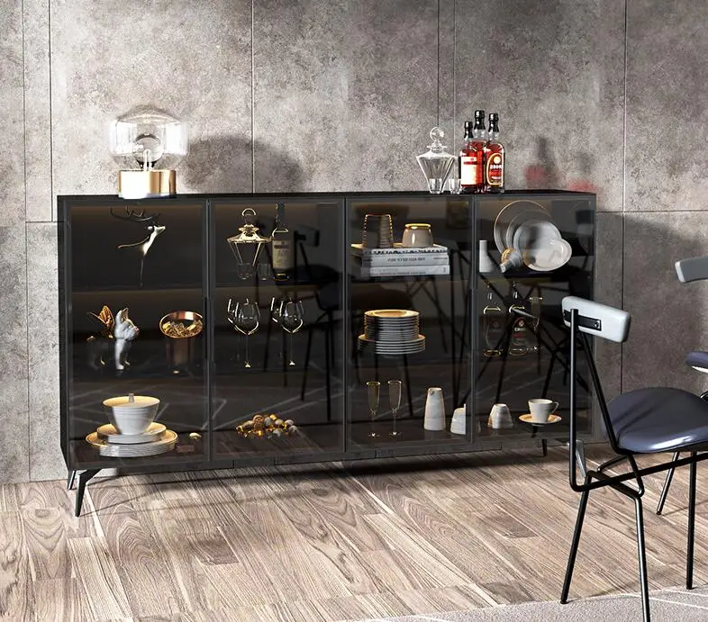 Side cabinet, tea and wine cabinet, side modern simple kitchen, cupboard, storage storage
