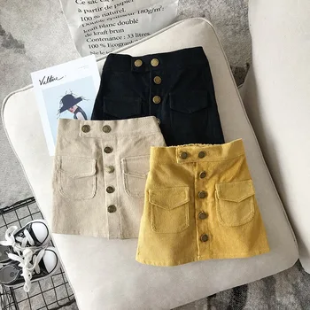 

Girls autumn and winter skirts fashion Korean version of the hip skirt skirt skirt corduroy mini skirt girls skirts