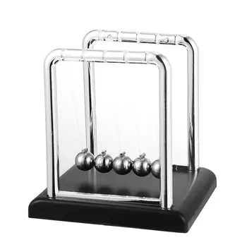

Creative Decorative Newton Billiards Balanced Balls Metal Handicraft Black Base Household Physics Science Newton Pendulum