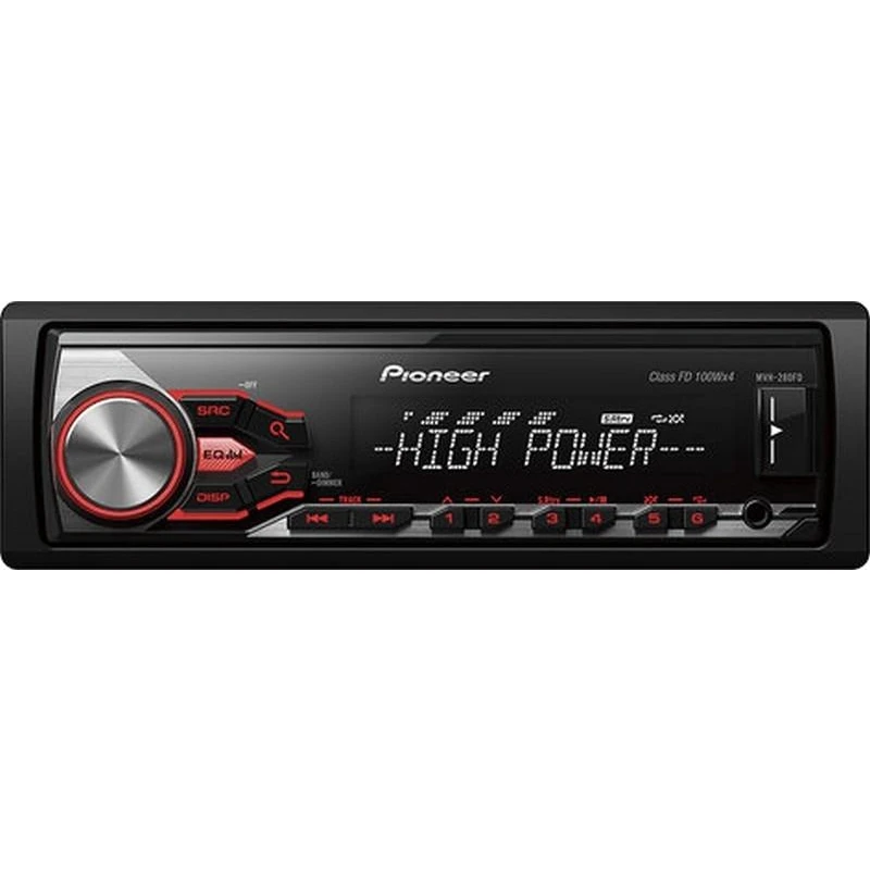 Автомагнитола PIONEER MVH-280FD (размер 1-DIN 4x100 Вт автосканирование поддержка прямого