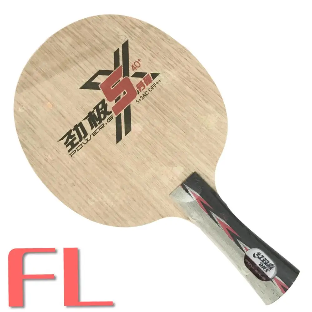 FL long handle DHS Новинка POWER-G 5X PG5-X PG 5 X ракетка для настольного тенниса Arylate Carbon ALC ракетка для пинг понга летучая мышь - Цвет: FL long handle