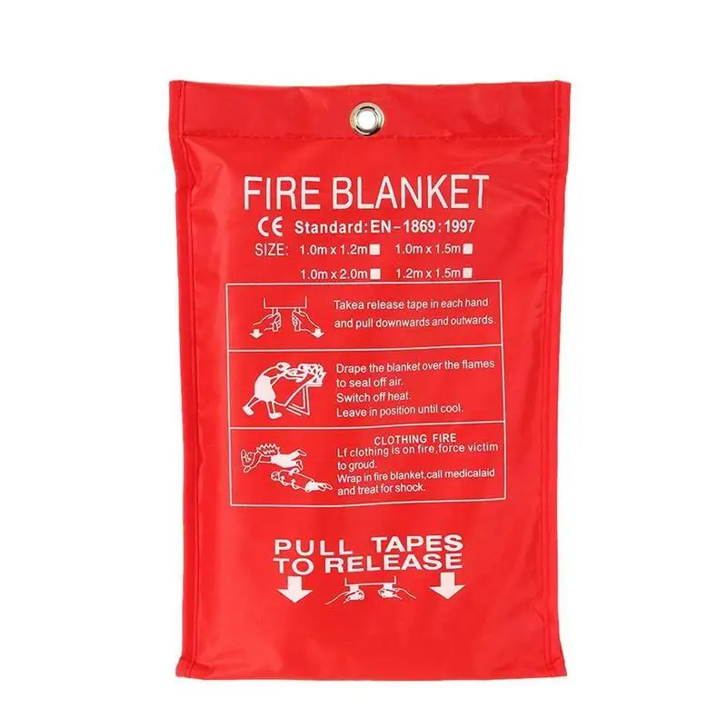 Gran venta Fuego manta de emergencia de fuego refugio Protector de seguridad tienda de extinguidores 1MX1M supervivencia fuego refugio Manta B6qpeQ3kNqk