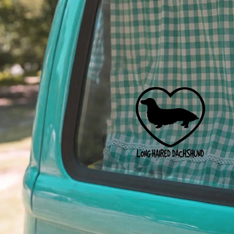 WILL BE STICKER LONG HAIRED DACHSHUND Dog Vinyl Motorcycle Car Sticker Windows Body Decals Stickers 15CM | Автомобили и мотоциклы
