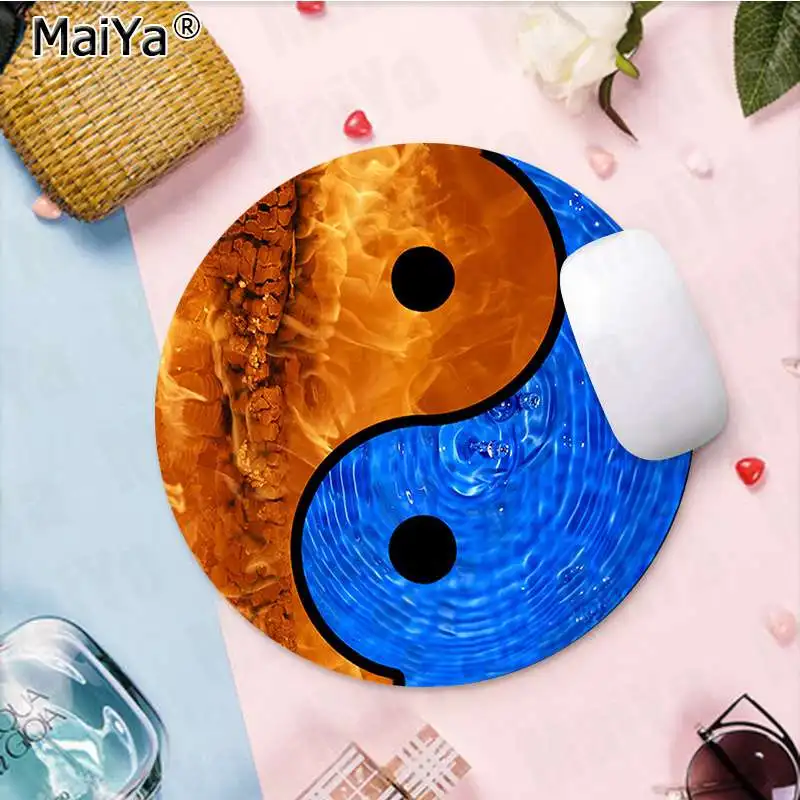 MaiYa золото и серебро Yin Yang1 круглый коврик для мыши PC компьютерный коврик компьютерный стол коврик для игр