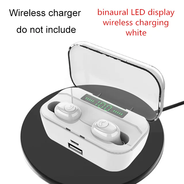 LED wireless white TWS Bluetooth 5,0 наушники G6S Мощный светодиодный дисплей, беспроводной стерео мини-наушник IPX7 водонепроницаемый 3500 мАч Мини спортивная Гарнитура - Цвет: LED wireless white