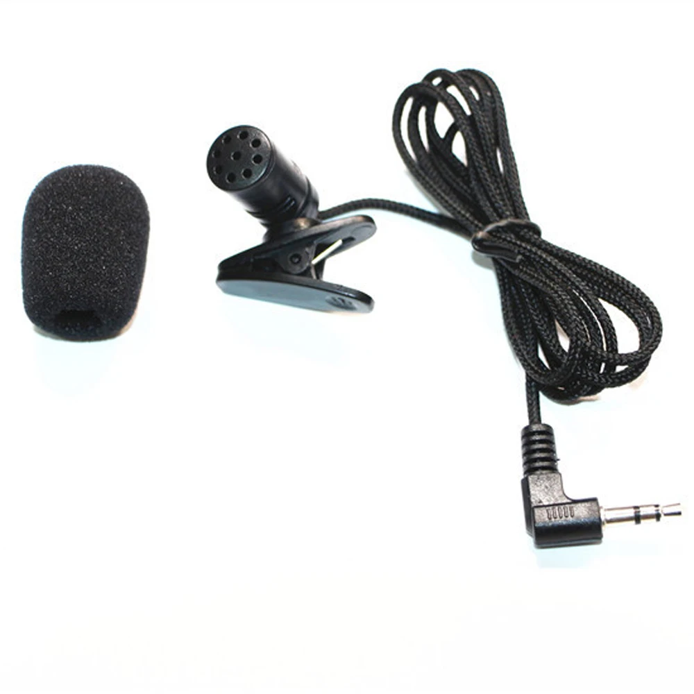 100pcs Mini Portable External 3.5mm Hands-Free Wired Collar Clip Lapel Lavalier Microphone For PC Laptop Lound Speaker