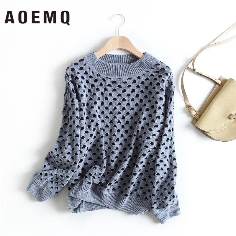 AOEMQ, 4 цвета, свитер, осенний, дышащий, на каждый день, Рождественский свитер с круглым вырезом, женский свитер, женская одежда