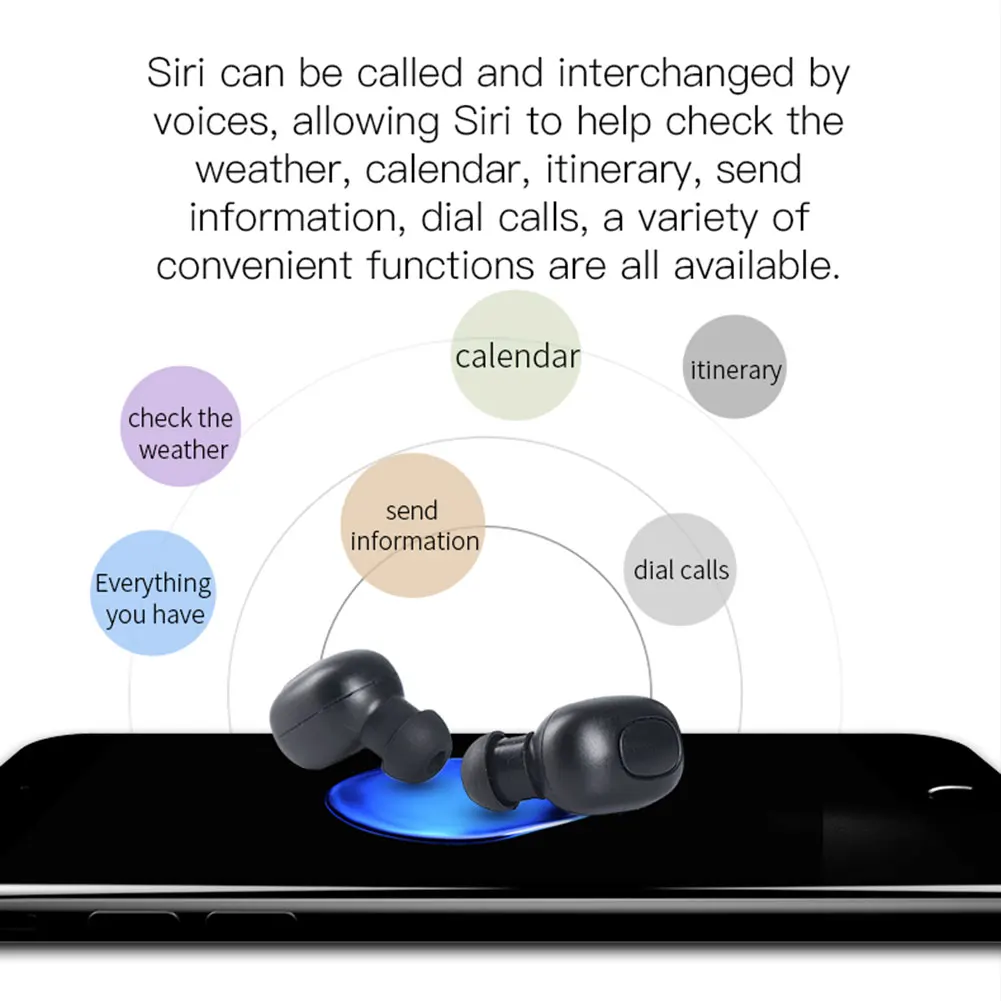 Bluedio T-elf Air Pod Bluetooth 5,0 Спортивные Беспроводные наушники с зарядным устройством