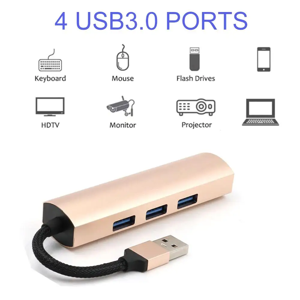 4 порта type C Алюминиевый usb-концентратор Высокоскоростной USB 3,0 сплиттер USB-C адаптер для Macbook Pro Air Surface pro 6 huawei matebook Hub
