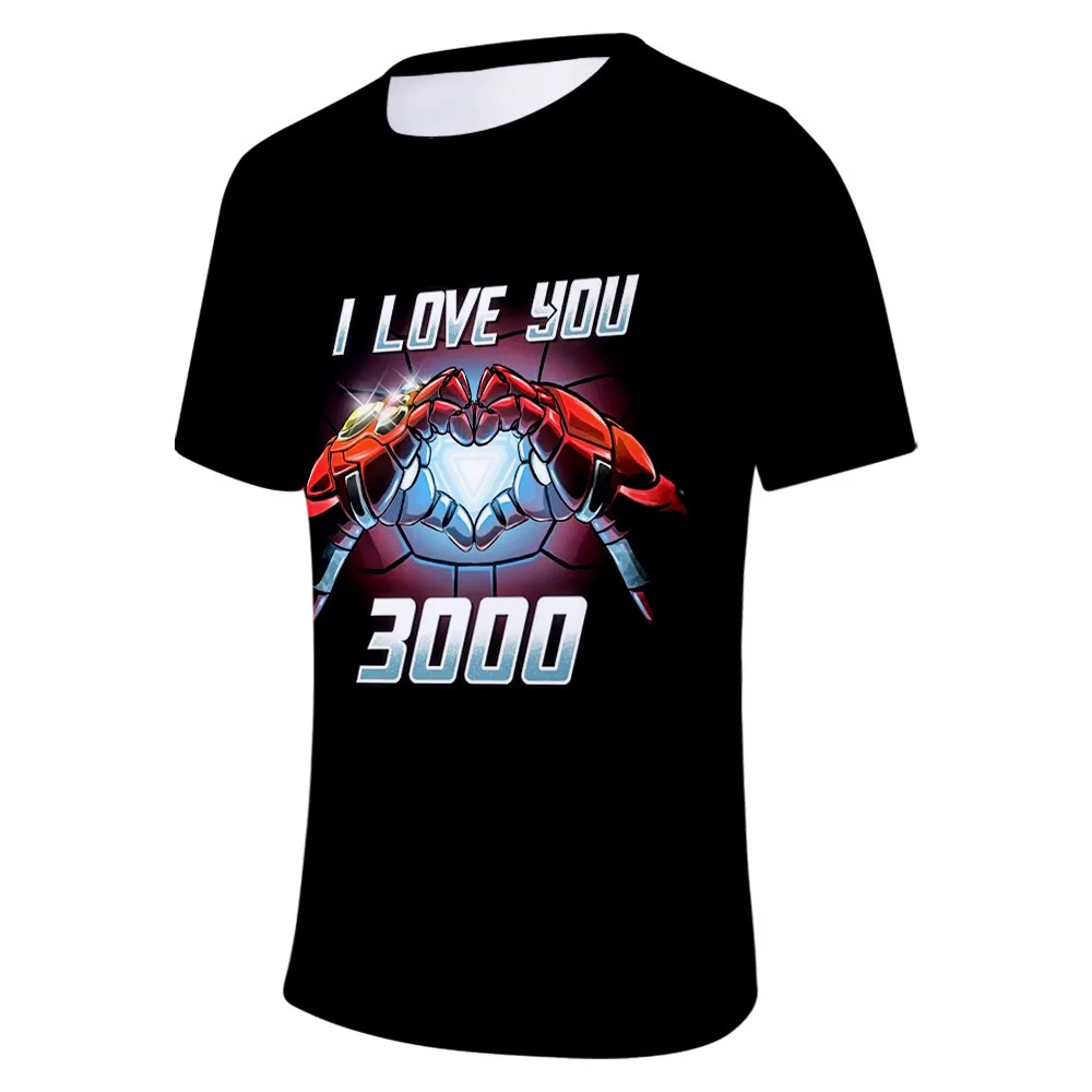Футболка с Мстителями фильм о супергероях 3d Футболка Love 3000 Time футболка Tony Stark Железный человек Робер Дауни топы для мужчин Бесплатная