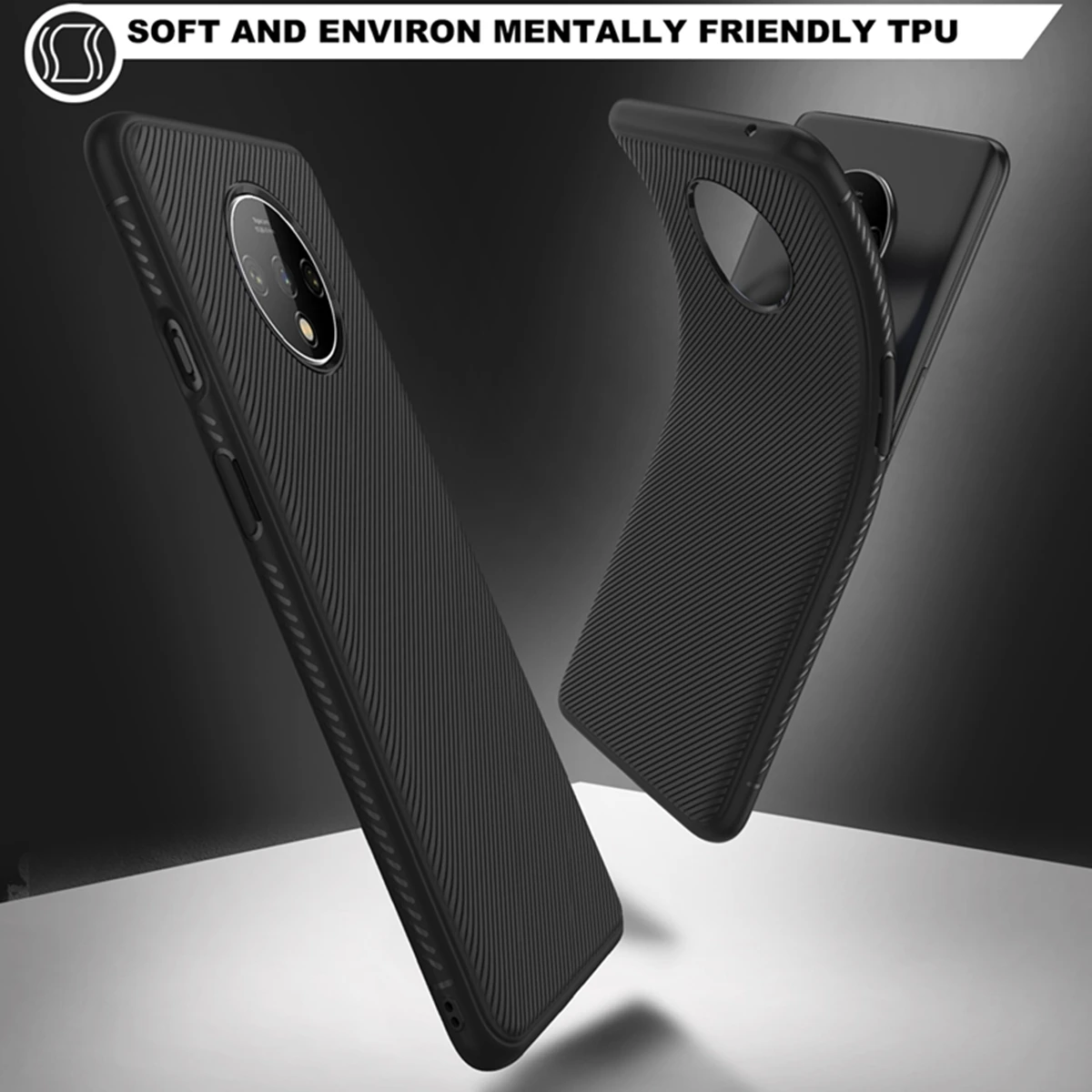 Для Oneplus 7t чехол с силиконовой текстурой из углеродного волокна тонкий матовый мягкий ТПУ чехол для One Plus 7T Oneplus 7 7 Pro чехол противоударный чехол