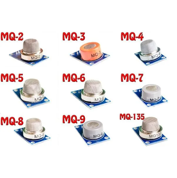 9 шт./компл. MQ серии люкс MQ-2~ MQ-135 газовые сенсорные модули MQ-2/3/4/5/6/7/8/9/135
