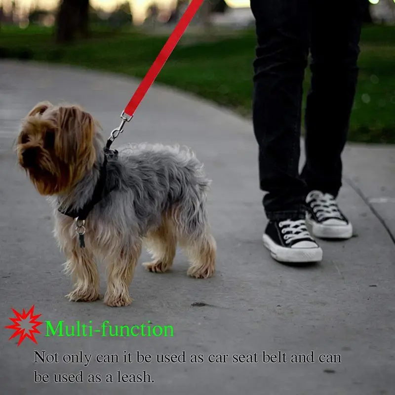 2 упаковки, ремень безопасности для собак, кошек, автомобильный подголовник, регулируемая нейлоновая ткань, ремни безопасности для собак