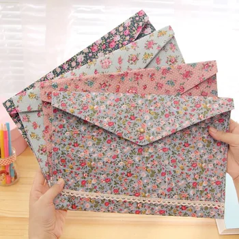 

Vintage Dots Flower Face Series A4 Documents File Bag Files Folder Stationery Filing Document Bag