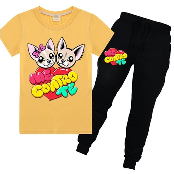 

2020 Summer New Me Contro Te Baby Clothes T Shirts Long Pants 2pcs Sets Girls T Shirt Pant Suit Children Casual Kids Costume