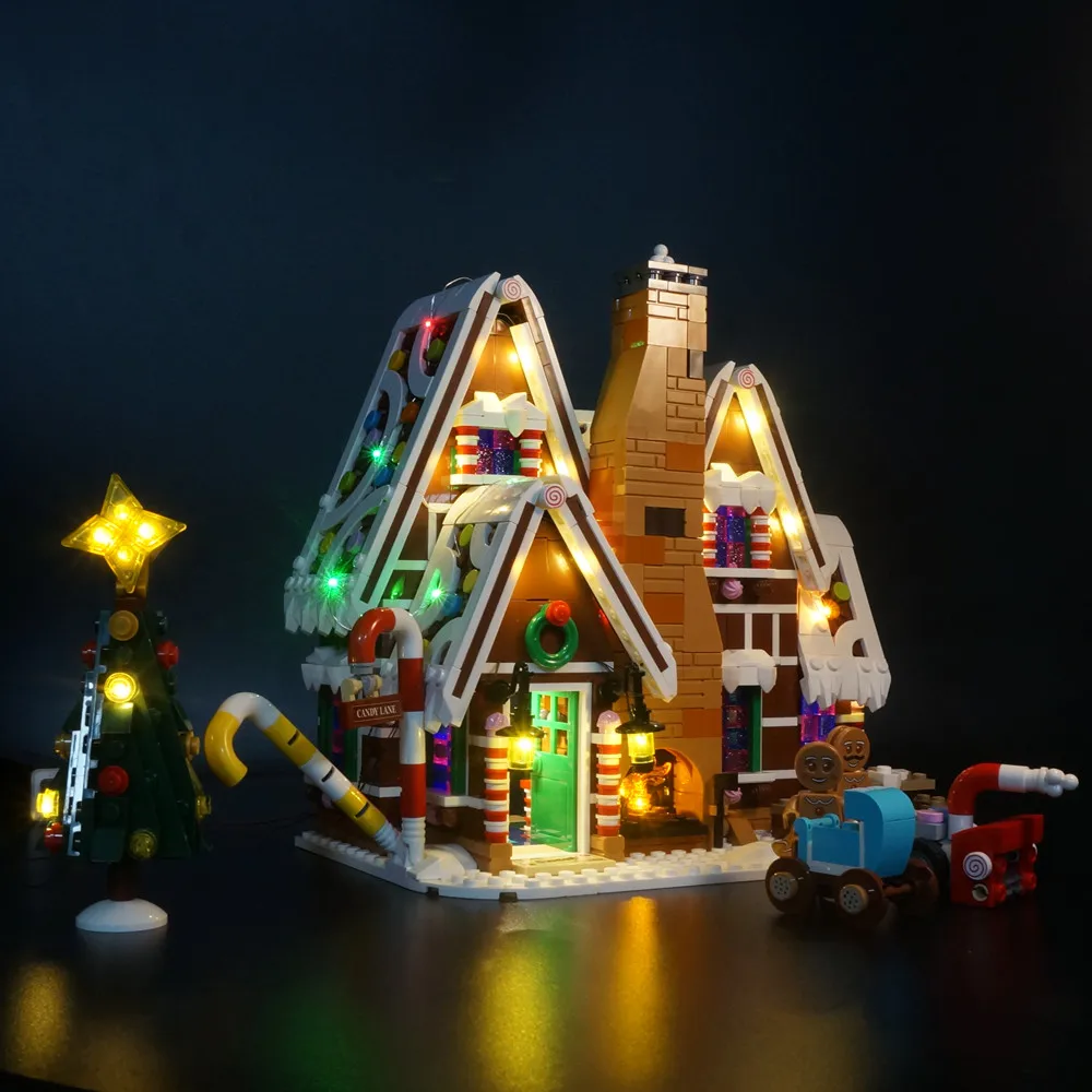 Набор со светодиодный Ной подсветкой для конструктора Lego 10267 имбирный дом