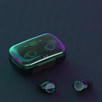 

Earphones Bluetooth Wireless Earbuds HiFi 9D Stereo Bass Headphones Wireless Headset with Microphone HDCall Charging Box 2200mAh