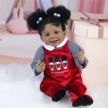 Hoomai – poupée de noël Reborn, 20 pouces, cheveux enracinés, bébé, corps en tissu réaliste, jouet pour enfants, compagnon de jeu, cadeau de noël