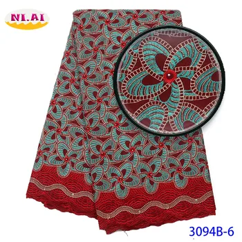 

African Cotton Lace Fabric 2019 High Quality Lace Green Swiss Voile Lace In Switzerland Mr3094b