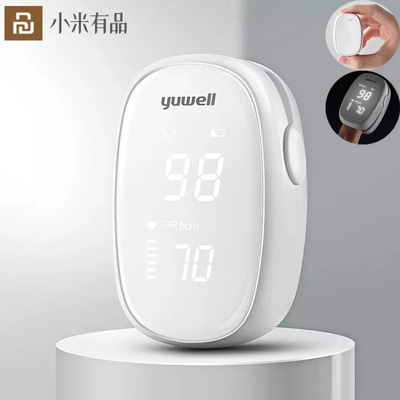 

Youpin YX102 Oximeter Finger Clip Type Medical Blood Oxygen Saturation Smart Tester Household Finger Pulse Tester LED Display