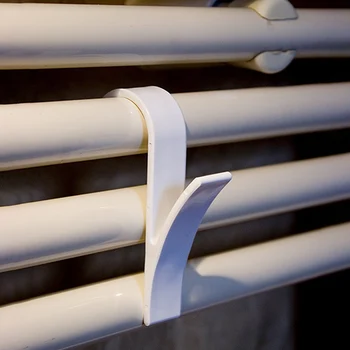 

6Pcs Multipurpose Bathroom Hook Hanger Fashion White Plastic Towel Rack Storage Organizer Towel Hook Bathroom Accessories