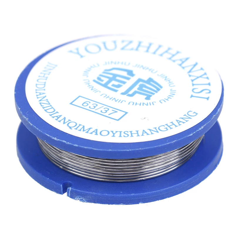 Soldering Wire HUXUAN 0.8mm Solder Wire Reel Rosin Core Solder Welding Iron Wire Reel Welding Practice Flux 1PC