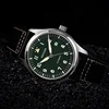 42mm Green Dial Spitfire Pilot Watch 5ATM JAPAN MIYOTA Automatic Domed Sapphire Crystal Lumed Genuine Leather Strap ► Photo 3/6
