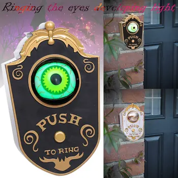 

Halloween Doorbell Eyes Open N' Light Up Pushed Creepy Eyeball Moveable Door Bell Fun One-eyed Ghost Treat Hot Sell