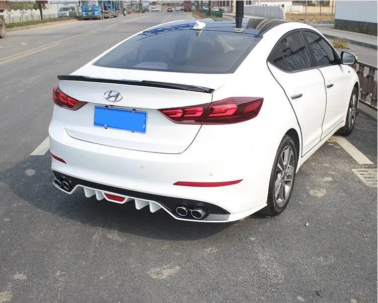 Спойлер для Hyundai ELANTRA 2016 2018 задний спойлер ABS диффузор переднего бампера защитные
