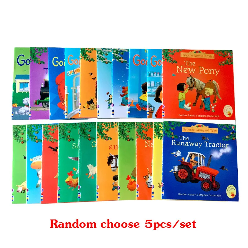 Random choose 5pcs/set 15x15cm Best Picture Books Children Baby famous Story English Farmyard Tales Series Farm story 1 Random choose 5pcs/set 15x15cm Best Picture Books Children Baby famous Story English Farmyard Tales Series Farm story 1