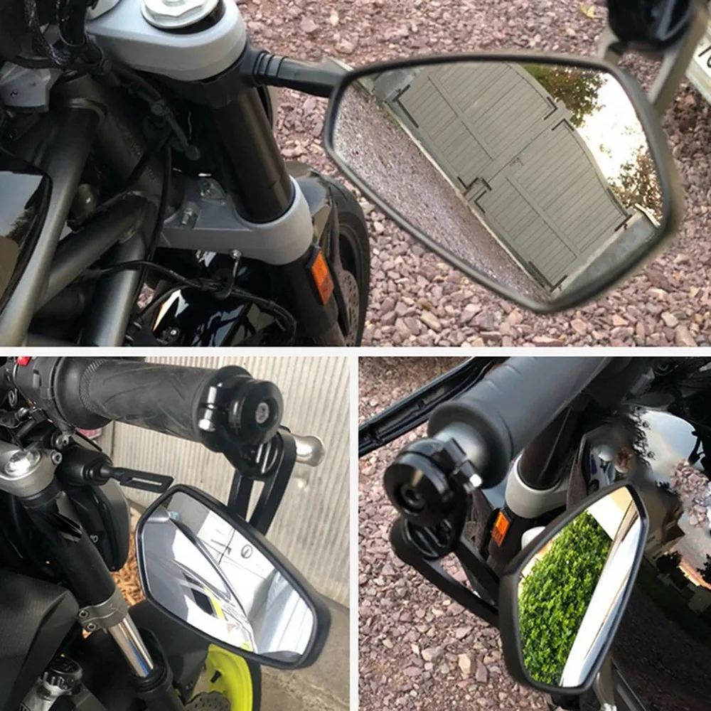 Мотоцикл изменение Зеркало заднего вида для Honda Kawasaki для Yamaha Универсальный 22 мм Обратный ЧПУ Зеркало заднего вида