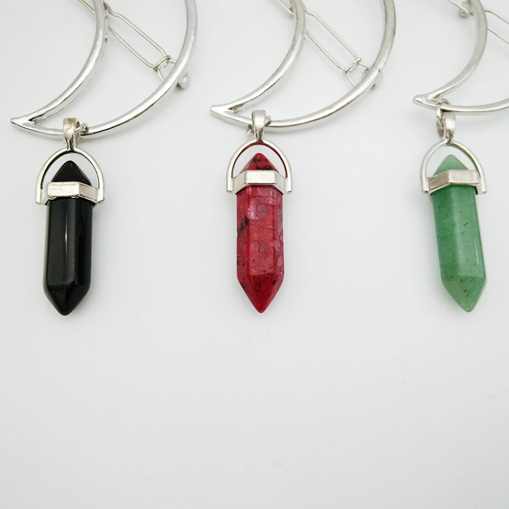 1 pc Moon Shape Hair Clips Fashion Boho Girls Crystal Barrette Jewelry Unique Women Casual Hair Clip Gifts Accessories