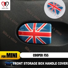 Украшение для салона автомобиля, коробка для хранения со-пилота, дверная ручка, наклейка для mini cooper F55, автостайлинг, автомобильные аксессуары